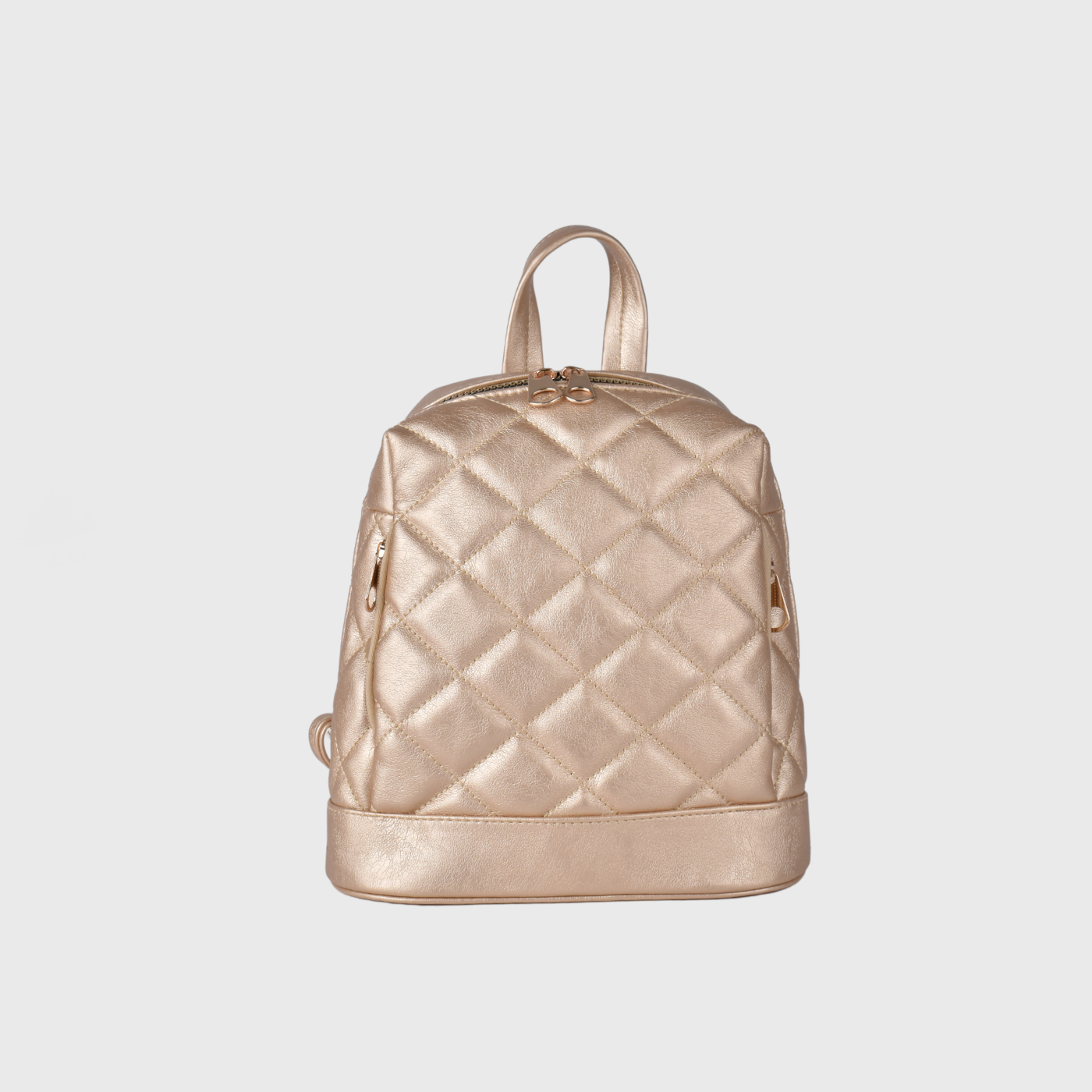 backpack leather bag gold