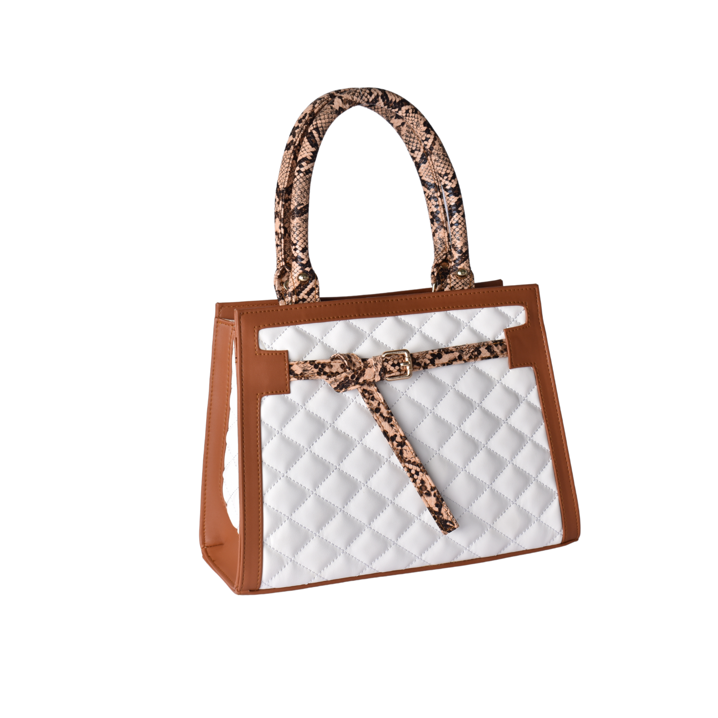 embossed leather handbag