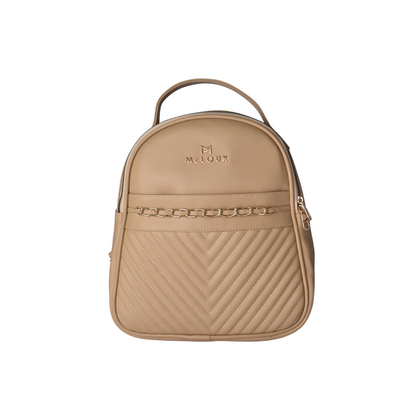 embossed leather backpack bag