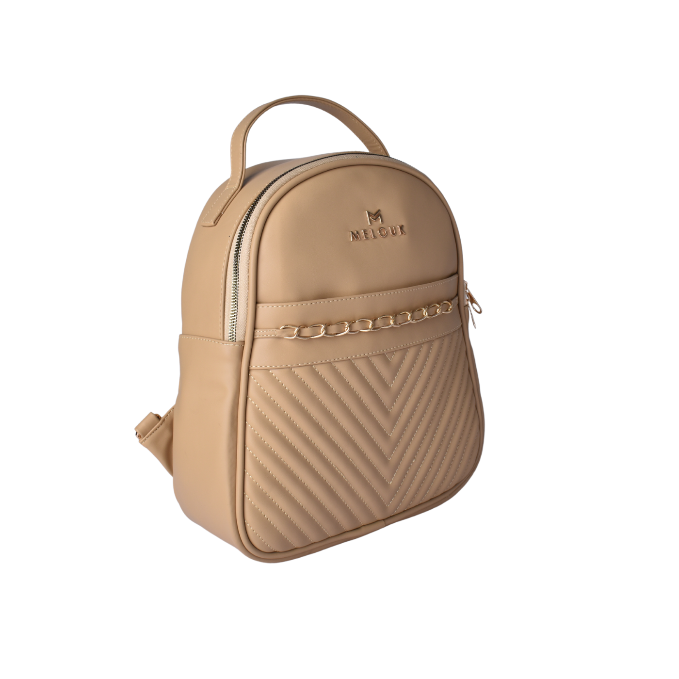 embossed leather backpack bag