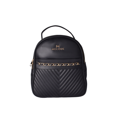 embossed leather backpack bag