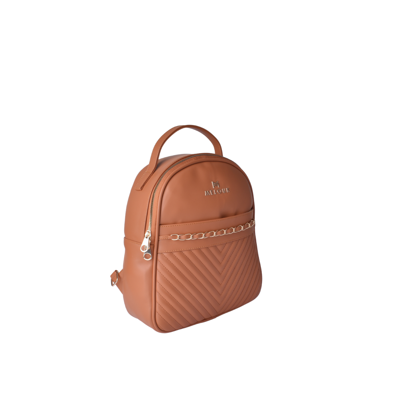 embossed leather backpack bag