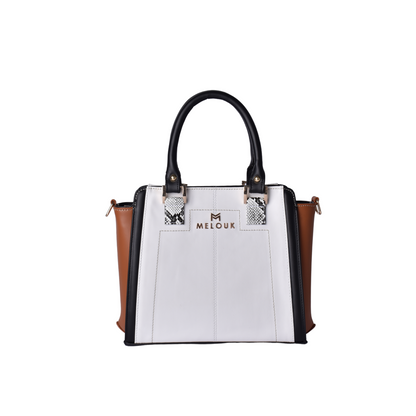 classic leather handbag with details