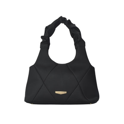 lined leather shoulder bag