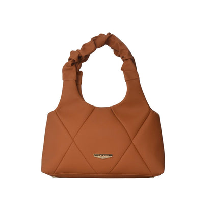 lined leather shoulder bag