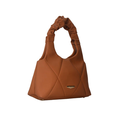 lined leather shoulder bag