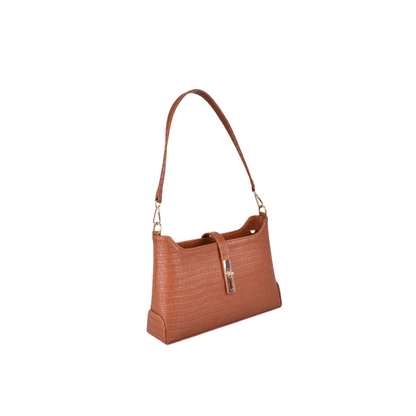 embossed leather handbag