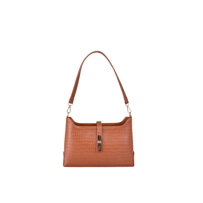 embossed leather handbag