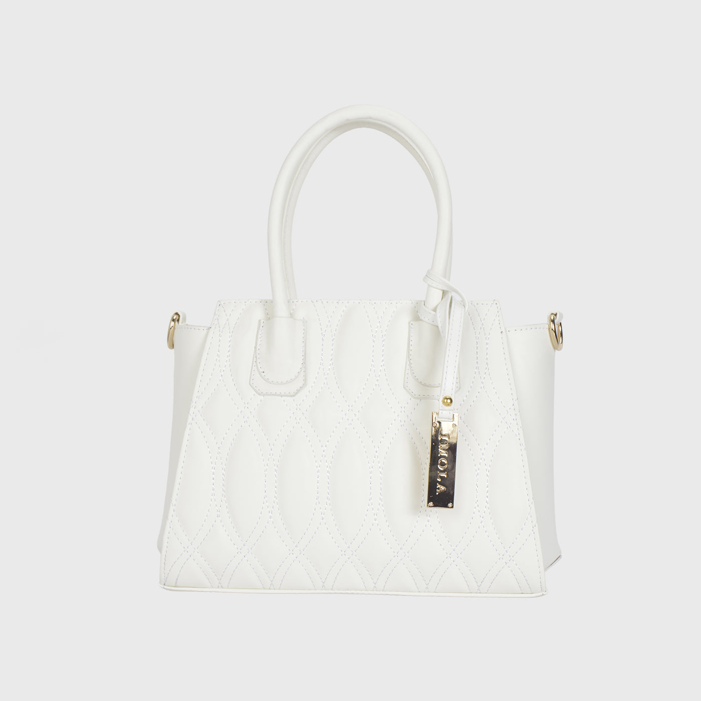 white classic leather handbag