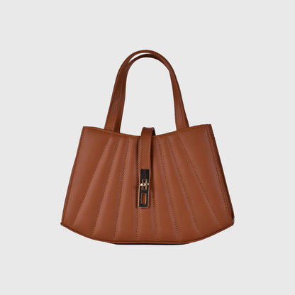 leather handbag with handle