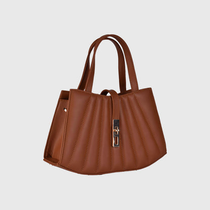 leather handbag with handle