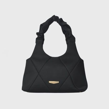 lined leather shoulder bag