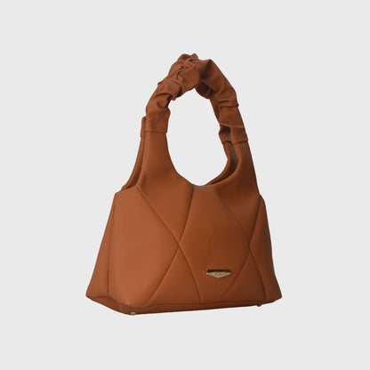 lined leather shoulder bag